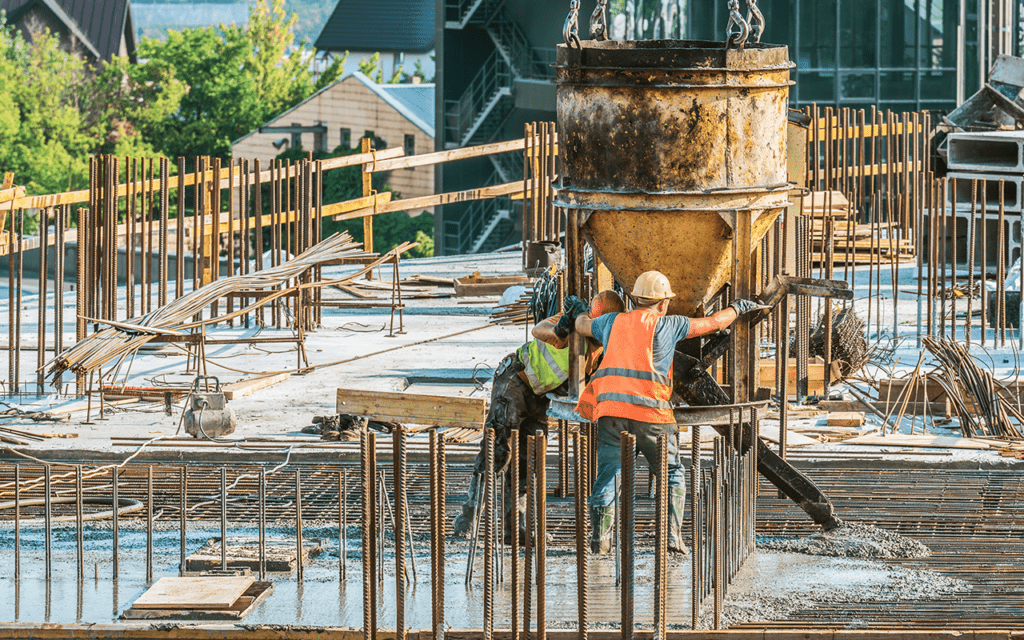 Workers Pouring Concrete